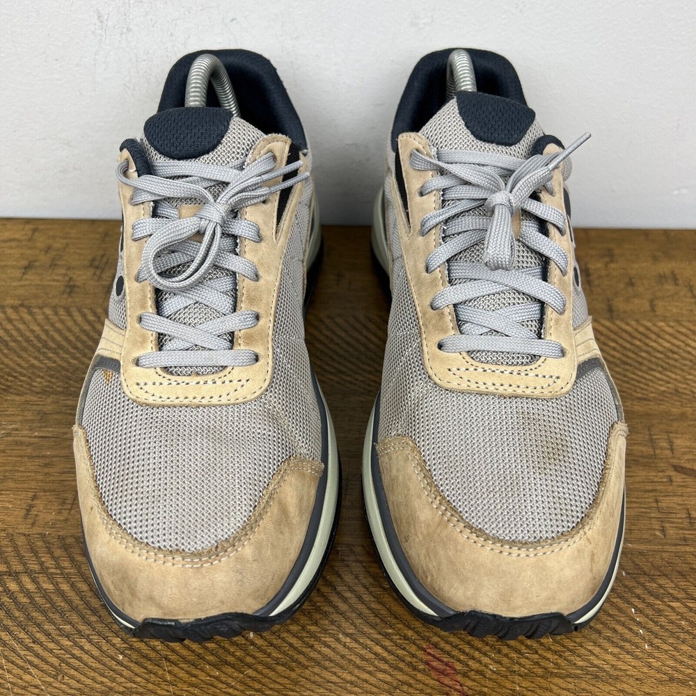 Joya Shoes Mens 8 Gray Tan Cancun Cloud‎ Comfort Walking Sneakers Swiss Tech - Picture 3 of 11